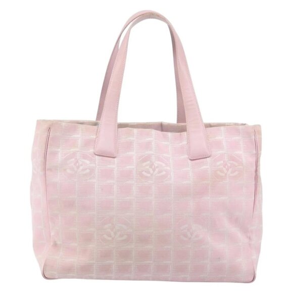 CHANEL New travel line Tote Bag Nylon Pink CC - Picture 3 of 16